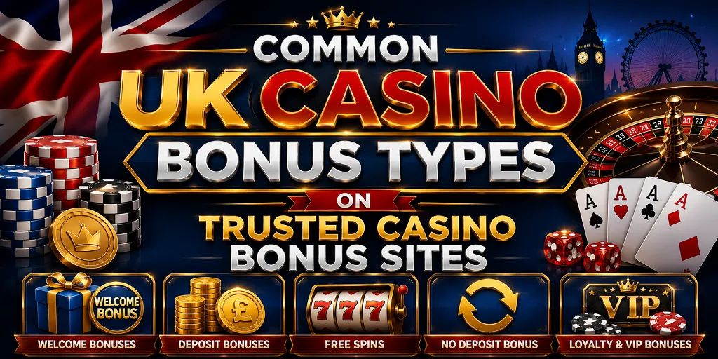 Common UK Casino Bonus Types On Trusted Casino Bonus Sites
