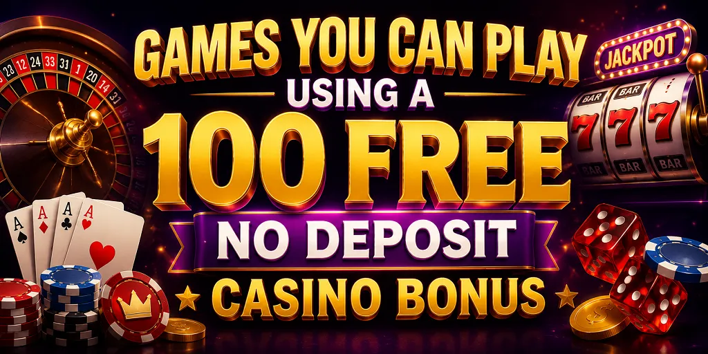 Games You Can Play Using A 100 Free No Deposit Casino Bonus