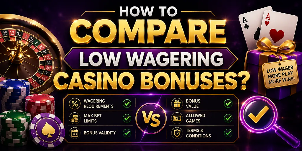 How To Compare Low Wagering Casino Bonuses?