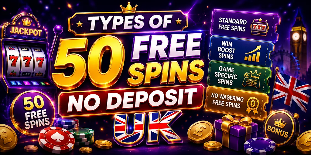 Types Of Free 50 Free Spins No Deposit UK